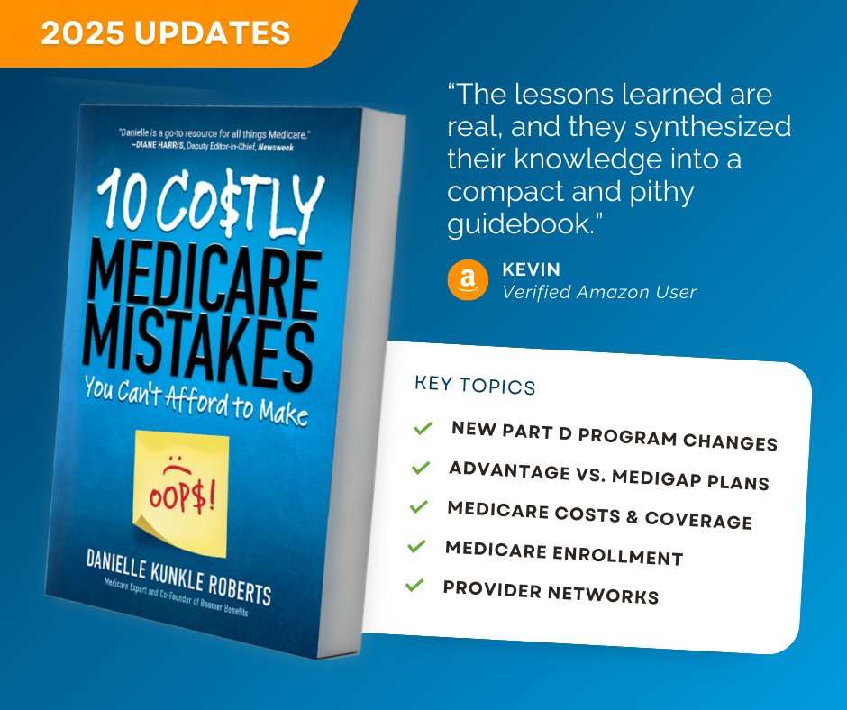 Praise for 10 Costly Medicare Mistakes You Can't Afford to Make by Danielle K. Roberts

Order Now: amazon.com/dp/1735378615
Learn More: tenmedicaremistakes.com

#WeSpeakMedicare #Medicare #Personalfinance #Retirement #BoomerBenefits #Bestseller