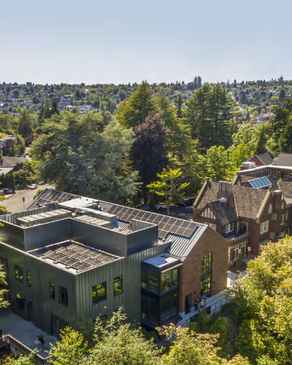 AIANational's tweet image. This project is the largest #PassiveHouse-certified school in the Western U.S. and the first Salmon Safe-certified school in the country.

Mithun
The Bush School New Upper School
Seattle, Washington
COTE® Top Ten Award 2025.
📸 by Lara Swimmer
🔗 bit.ly/4pZrcyh