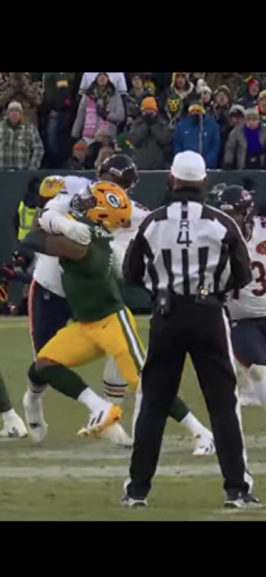 What is this ref looking at <a href="/NFLOfficiating/">NFL Officiating</a> pretty sure that’s a textbook holding.  This was every play!