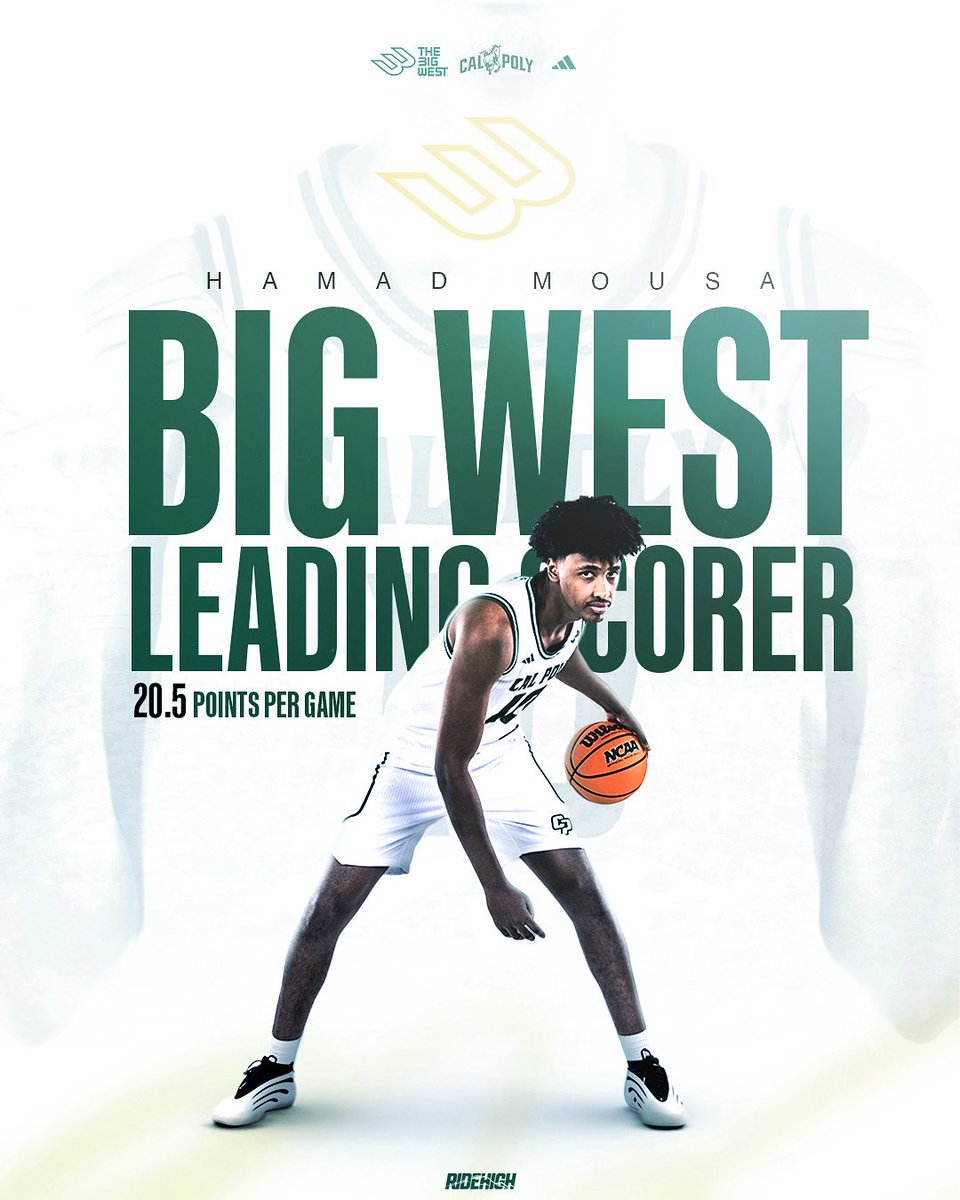 calpolymbb's tweet image. 𝐌𝐎𝐔𝐒𝐀𝐀𝐀𝐀𝐀🫎

Hamad Mousa is the Big West leading scorer with an average of 20.5 points per game! Go Mustangs🏀🏀

#RideHigh