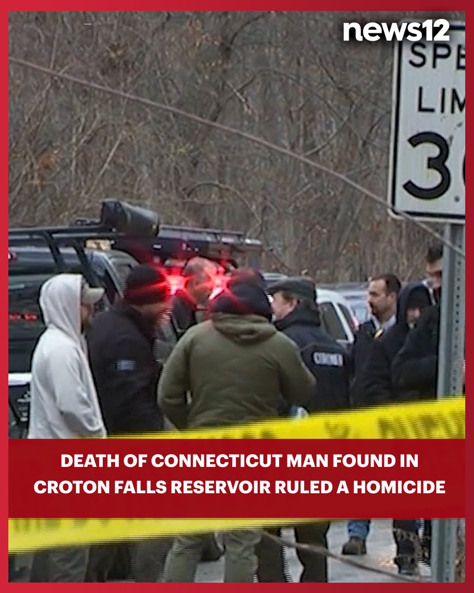 News12WC's tweet image. BREAKING NEWS: Death of Connecticut man found in Croton Falls Reservoir ruled a homicide. 

#News12 #CrotonFalls #Reservoir #Investigation #Police #Westchester #HudsonValley #LocalNews

bit.ly/4iKHpVH