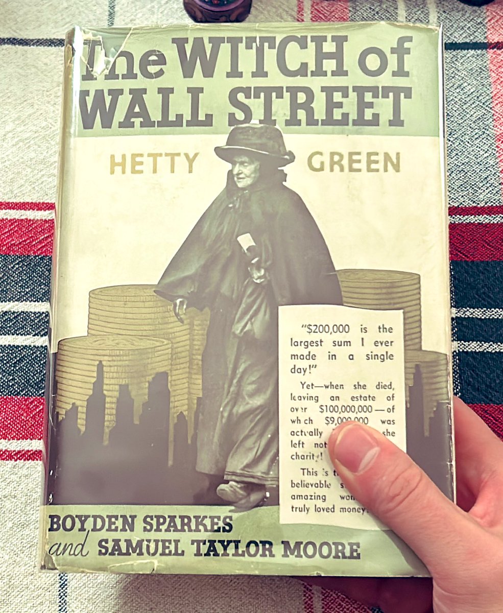 marketplunger1's tweet image. Found an absolute gem at my local bookstore today. 

The Witch of Wall Street.