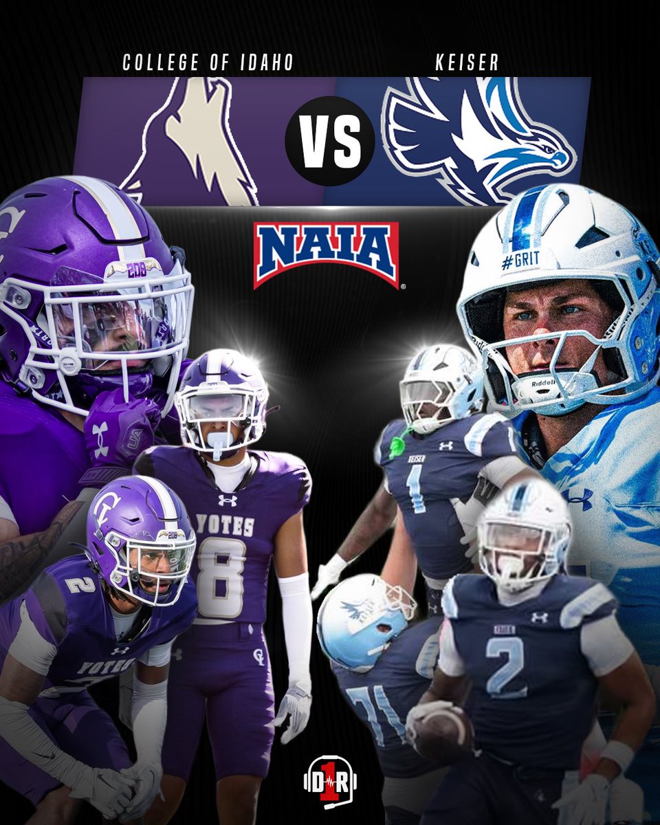 .<a href="/YotesFootball/">College of Idaho Football</a> vs <a href="/KeiserFootball/">Keiser Football</a>‼️

The top scoring offense from the <a href="/SunConference/">The Sun Conference</a> against one of the best defensive fronts in the <a href="/FConference/">Frontier Conference</a> and a rematch from 2023… 👀

SEMIFINAL FOOTBALL SATURDAY🗣️

#D1R | #NAIAFB