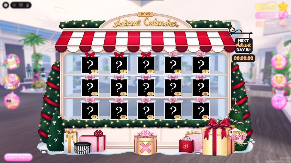 Did someone say ADVENT CALENDAR!? 🎄 🗓️

👉 Join Dress To Impress every day to unlock incredible surprises, and an extra special BONUS reward if you join all 15 days! 🎁

Coming December 13th⏳