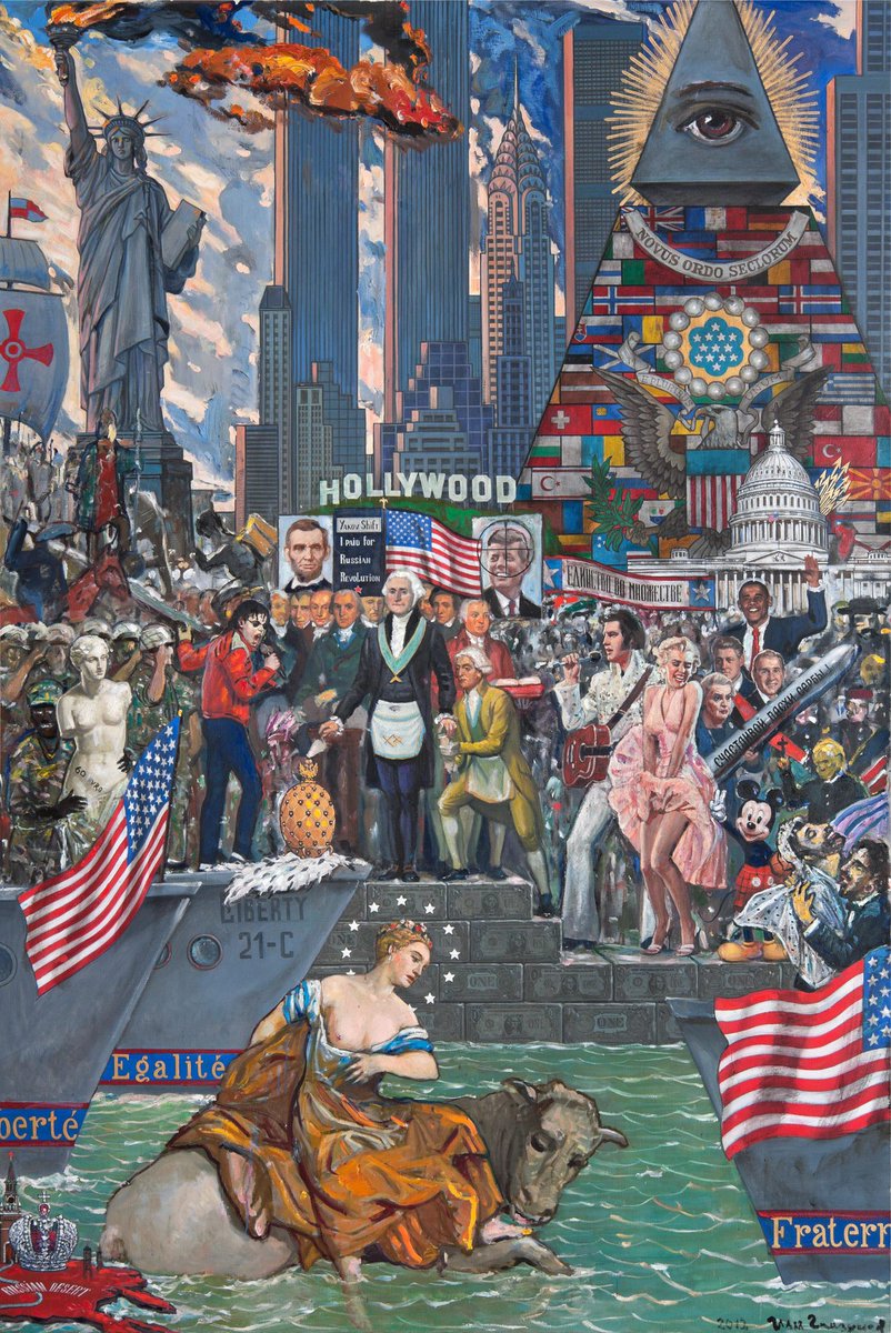 Reach4ACopsGun's tweet image. The Rape of Europa - Ilya Glazunov, 2012