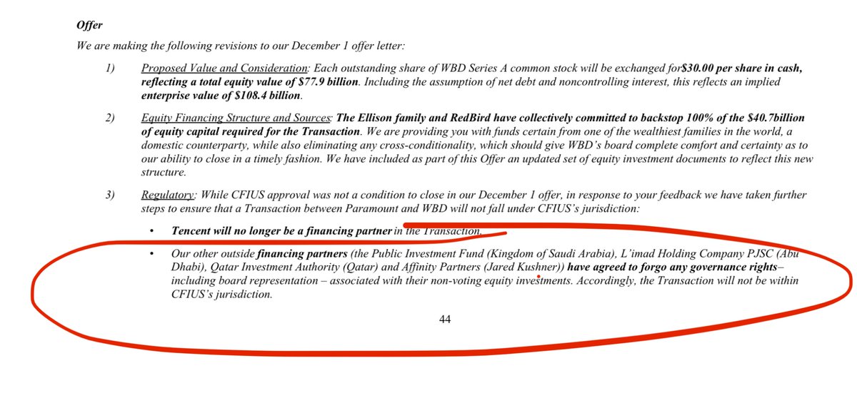 No, I do *not* feel better about a deal in which the “Kingdom of Saudi Arabia,” the Qataris, and Abu Dhabi jointly own CNN and HBO Max, together with the family that already owns CBS news and a key stake in TikTok. Both of these deals are illegal. Both of them should be blocked.