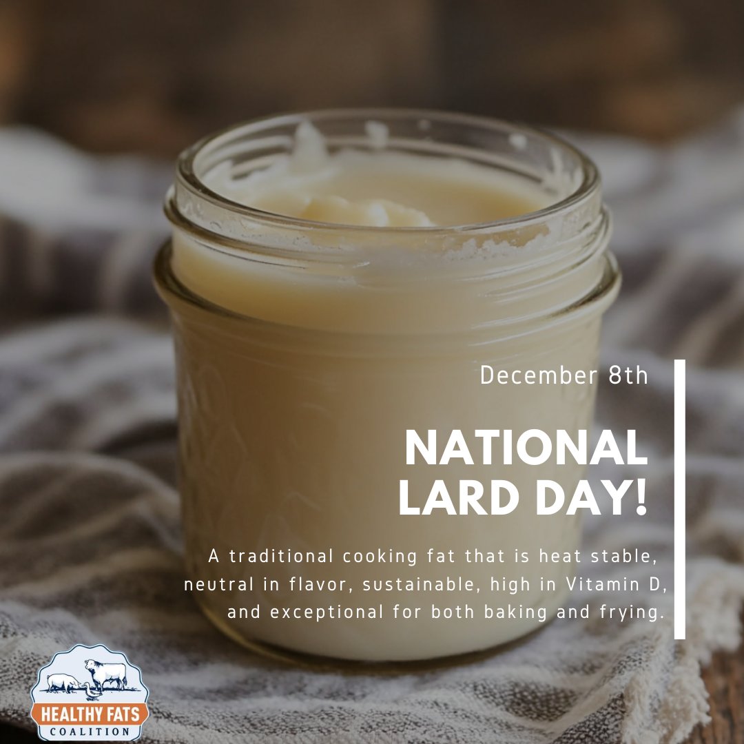 Happy National Lard Day! 🧡Today we celebrate one of the most traditional — and most misunderstood — fats in the American kitchen. Lard is naturally sourced, minimally processed, and prized by chefs and home cooks for its clean flavor, high smoke point, and versatility.

At the