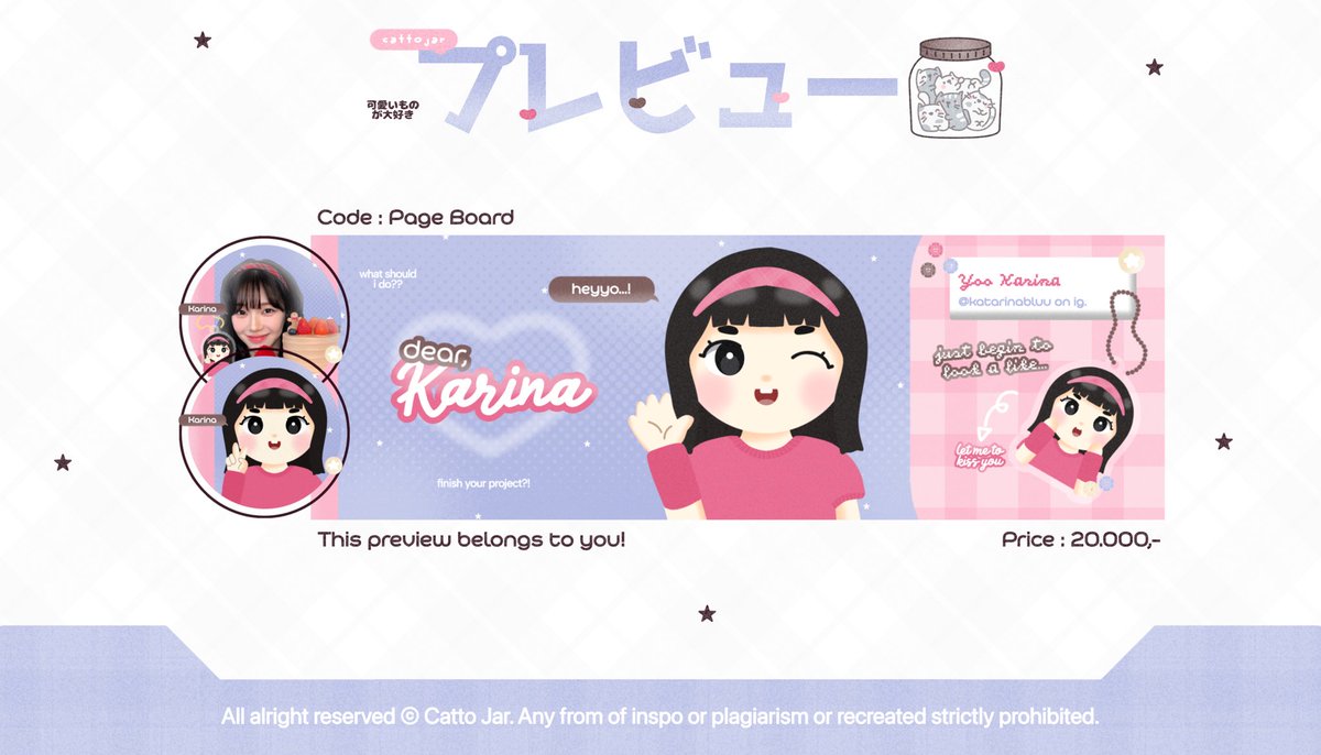 urgenciy's tweet photo. Help repost, please? Arigatou🐈

Hayii! Clay punya layout chibi ready stock rs karina aespa terbaru nih🫶🏼 harganya sudah tertera ya, don't worry inc FREE RETEXT💗

Do @ after dm ya catto(s)!

                                < taggie #zonauang > https://t.co/RbMQ9SzguV