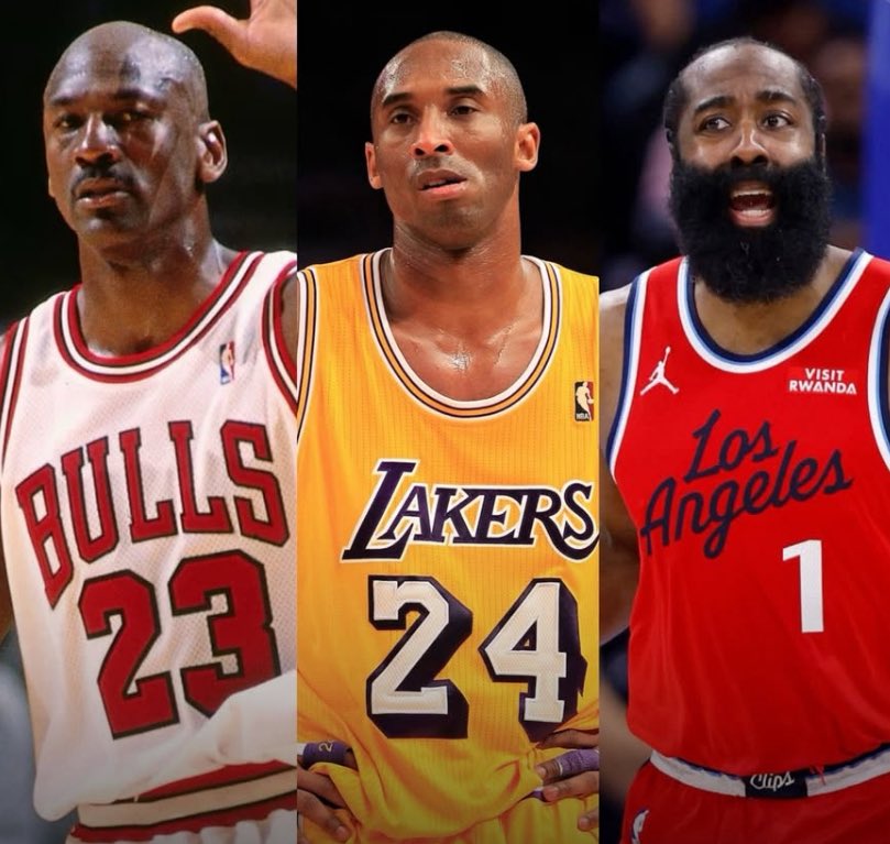 LeGoatedOne's tweet photo. Only three guards in NBA history are top-10 in scoring:
Kobe, Jordan… and James Harden.

Harden:
“They were flying. I’ve been playing everything on the ground… that’s why I’m proud of myself. I had to figure out how to maneuver around people.” https://t.co/qTcyc4z7IU