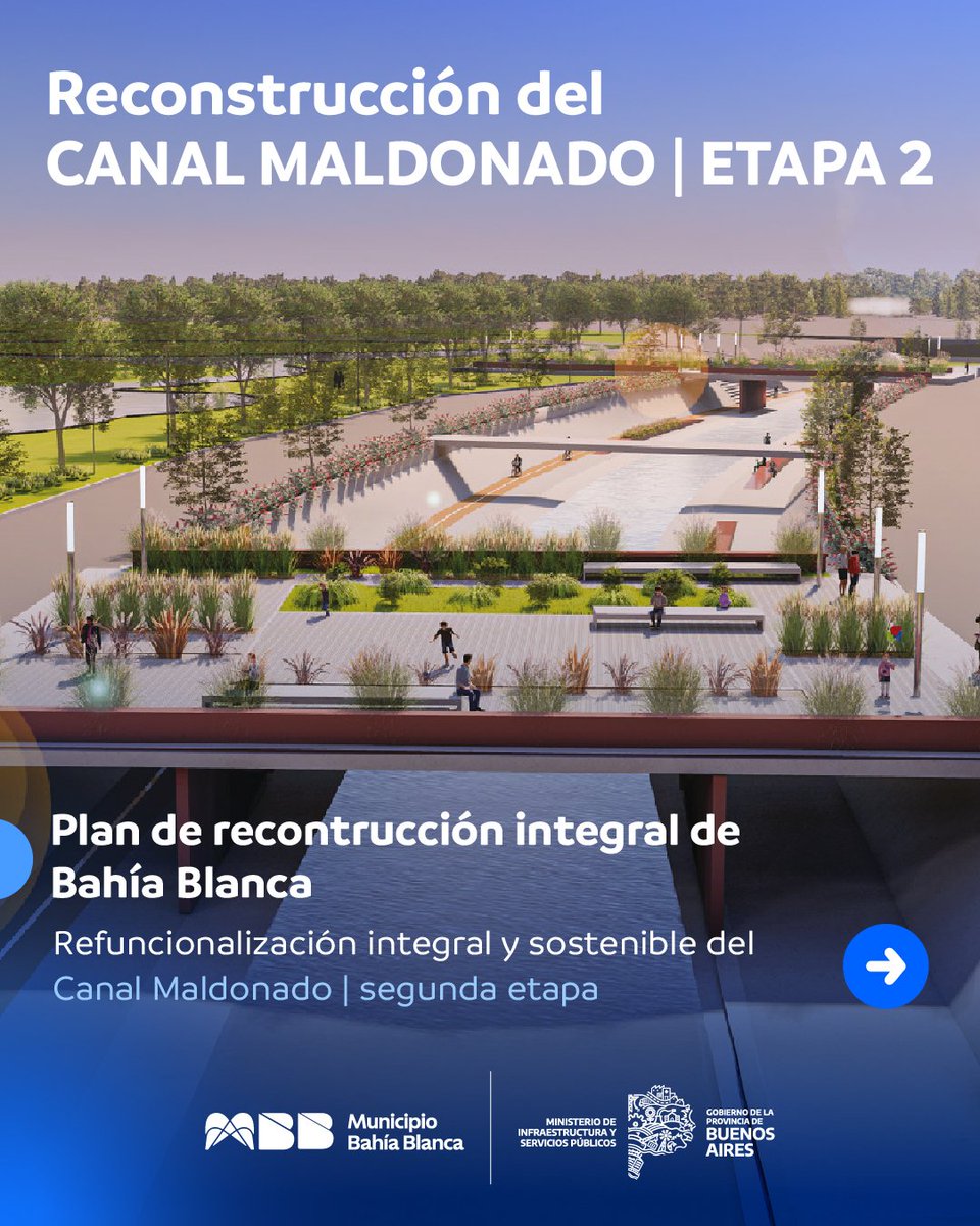 Con financiamiento provincial, licitamos la segunda etapa del plan de refuncionalización integral y sostenible del Canal Maldonado.

Una obra estratégica que proyecta a Bahía hacia el futuro, con una visión ambiental clave para prevenir inundaciones y recuperar espacios verdes.
