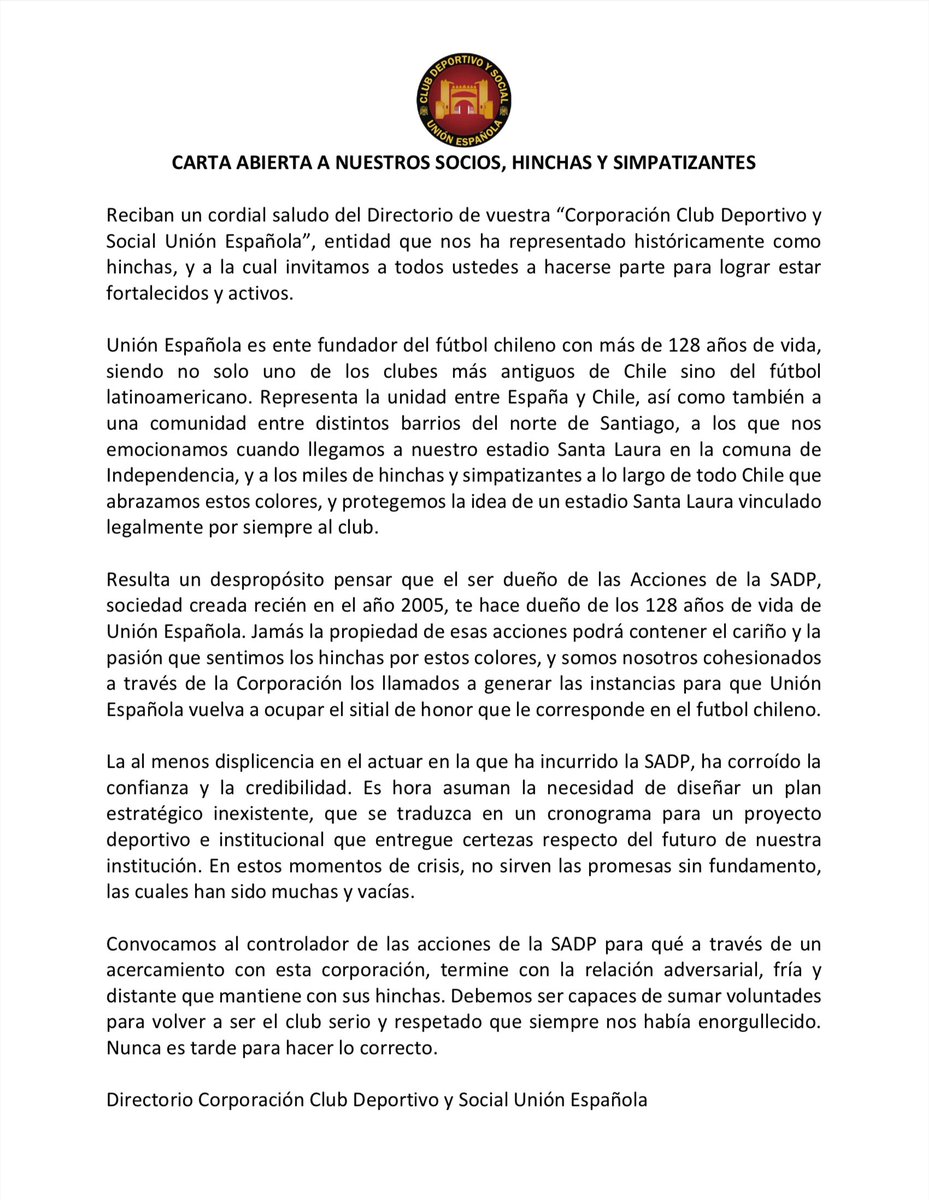 CDYS UNION ESPAÑOLA tweet media