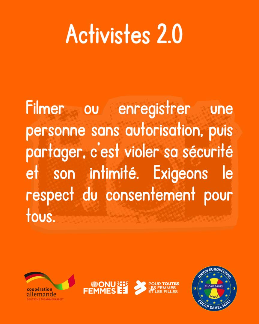DieuMerciMercy's tweet photo. Filmer ou enregistrer une personne sans autorisation, puis partager, c’est violer sa sécurité et son intimité. Exigeons le respect du consentement pour tous. #StopViolencesNumériques #EspaceSûrPourTous #Activistes2 0
ONU Femmes Mali DoniBlog - La Communauté Des Blogueurs Du Mali https://t.co/ETeKn899JW