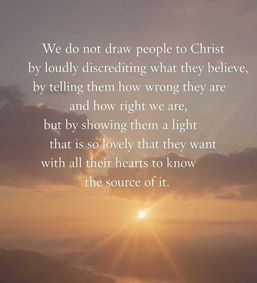 I'm not perfect, I fall into this myself sometimes. But we need to keep in mind what matters most- letting them see Christ in us, loving them. Their eternity is on the line. ~Ann~