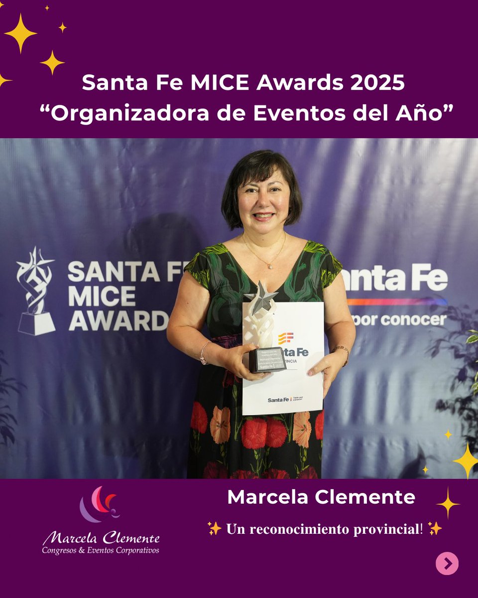 MarcelaClement's tweet photo. ✨ Reconocimiento que inspira ✨
Fui elegida Organizadora de Eventos del Año 2025 en los Santa Fe MICE Awards. Gracias a todos quienes hacen crecer esta industria cada día 🤍🏛️ #MICE #Eventos #SantaFeMICEAwards https://t.co/eJ45r5fZru