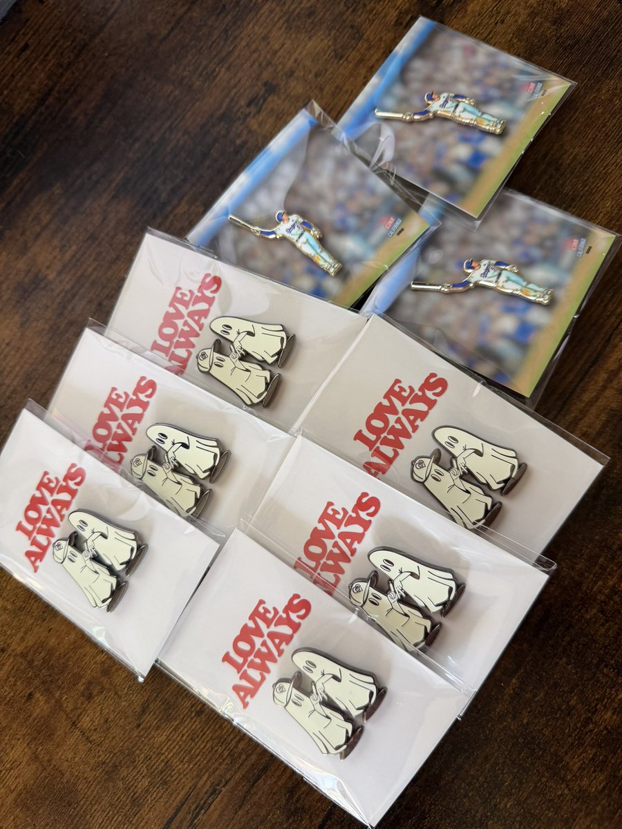 Last 6 Love Always <a href="/KIXNKARBS/">KIXNKARBS</a> Ghost pins.

Last 3 Freddie Freeman pins.

After that, they’re gone. No mas!

Available at iconixca.com