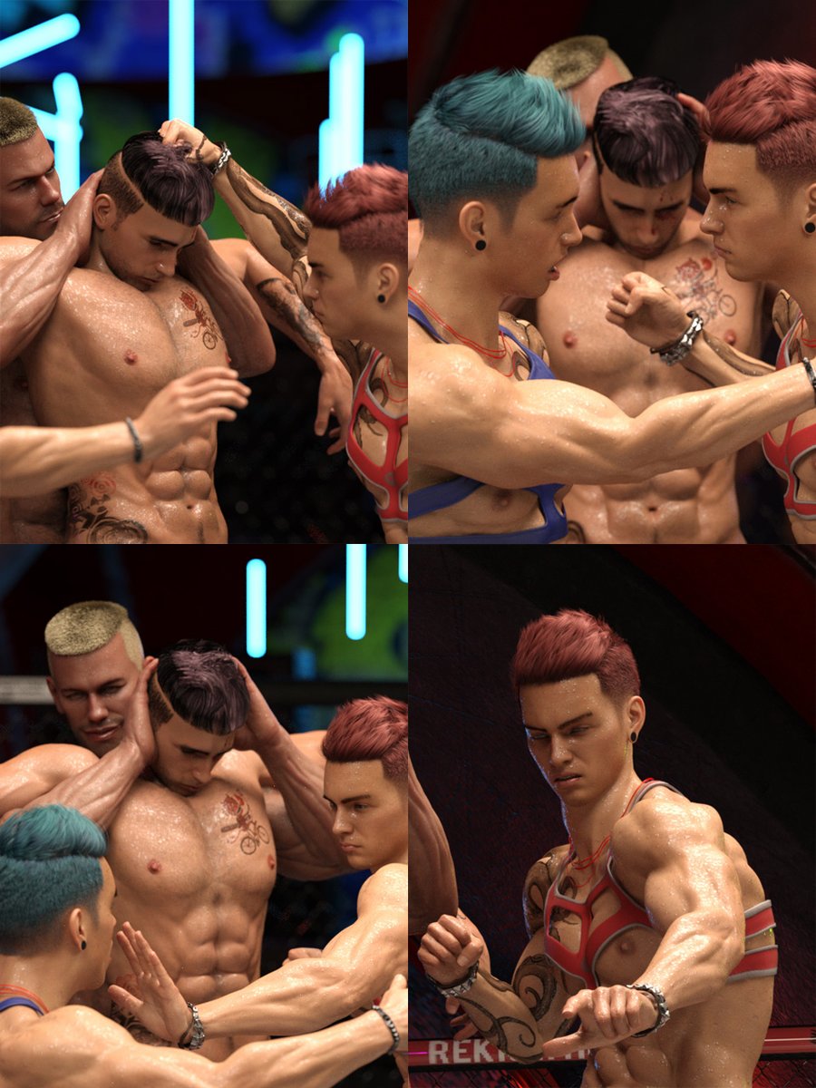 MarcusWrest's tweet photo. Medhi is now at the mercy of the twins. Jayden seems eager for revenge, but Brayden thinks it's time to just walk away. Who are you siding with?
See the rest of the story at https://t.co/ME40xRKydc
#twins #cagefight #doubleteaming #noholdsbarred #nakedfight #nudewrestling https://t.co/Eg6RhAZpXA