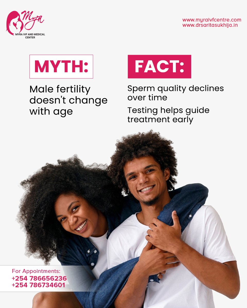 myraivfcenter's tweet photo. Male fertility does change with age. Sperm quality can decline over time, and early testing helps couples understand their options. Talking openly about male fertility removes shame and leads to better outcomes. https://t.co/7OkJzL9zkM
