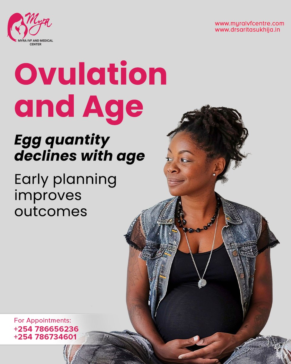 myraivfcenter's tweet photo. Ovulation changes with age as egg quantity gradually declines. This can affect how easily conception happens.

Early planning, cycle awareness, and timely guidance can strengthen your fertility journey and help you take informed steps. https://t.co/W8znr3f3X3