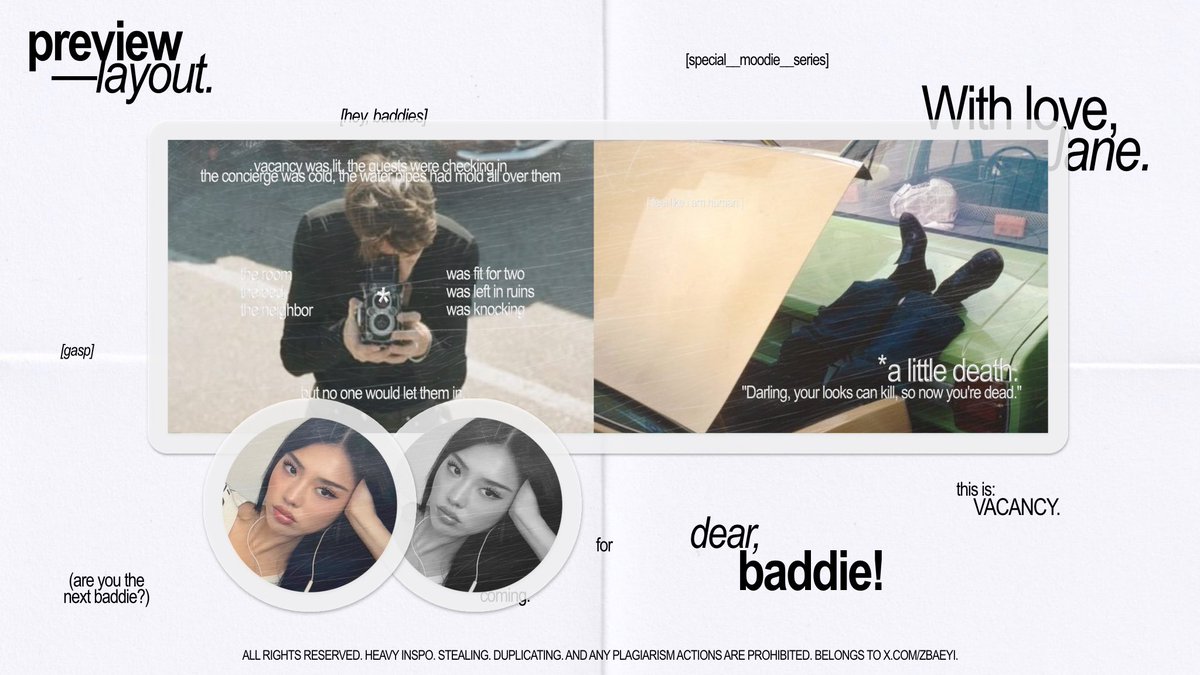 Baddies! I know it’s been a while, but please meet my new babies for Moodie Series (again, I know). Please meet, “VEILED” and “VACANCY.” ♥︎