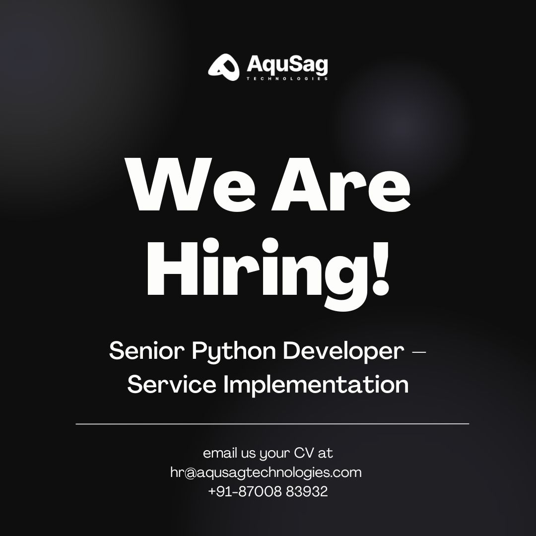 aqusag's tweet image. 🚀 #hiring : Senior Python Developer – Remote
💻 Build modular APIs with TDD &amp;amp; scalable DB designs
💰 Up to ₹1,44,000/month | 5+ yrs experience

⚠️ Note: Software engineering role only – not data annotation, ML, or analytics

🔗 aqusag.com/jobs/detail/se…

#PythonJobs #job