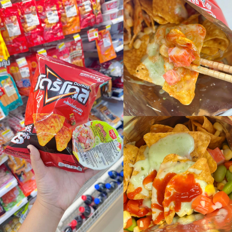 Jaew_Review's tweet photo. สูตรโดริโทสน่าโช่ สูตรที่ง่ายคูณล้าน ใช้สองอย่างรับจบ เติมซอสพริกศรีราชา แซ่บบบบบ
