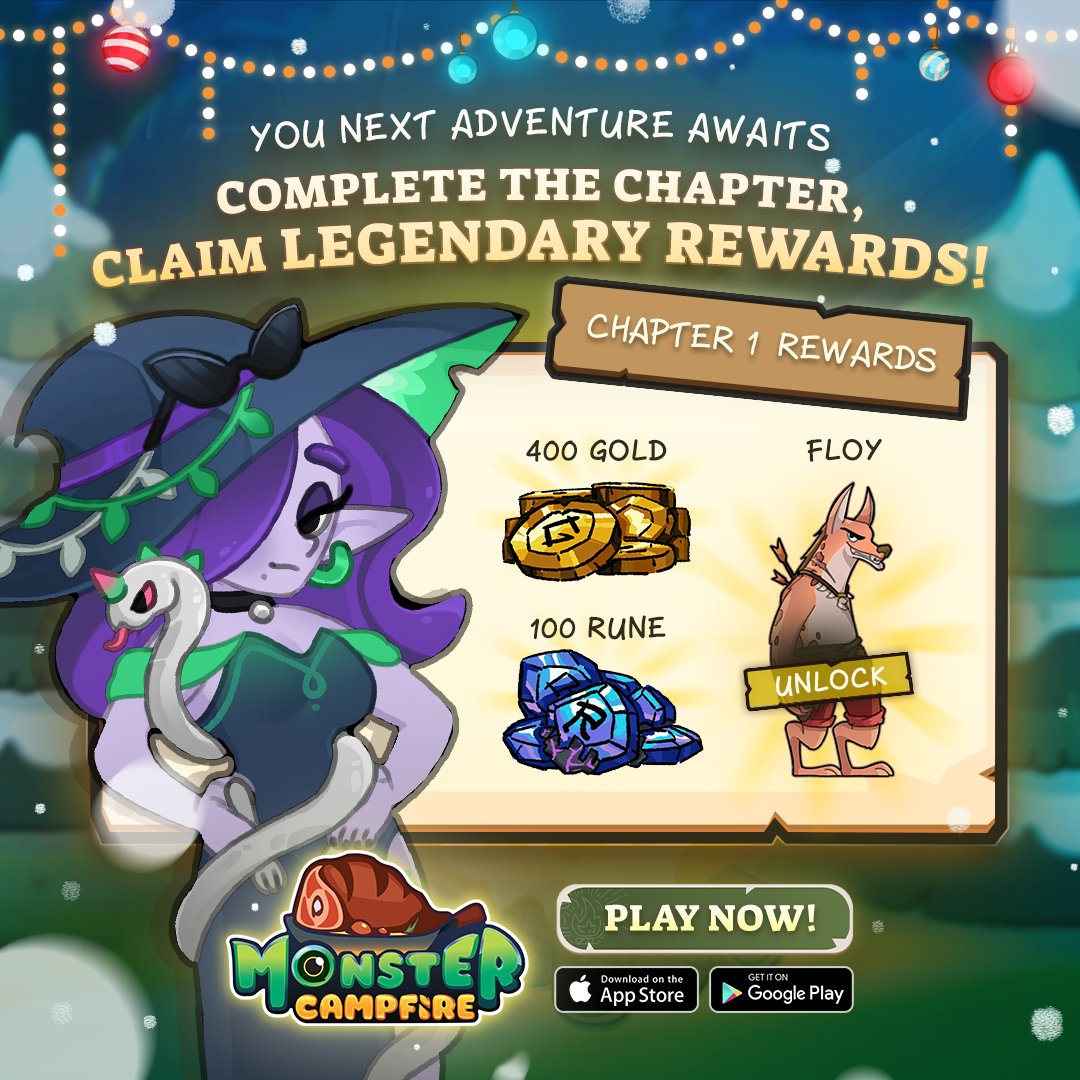 Beammy39's tweet image. 🎁 Your Next Adventure Awaits!

Complete each chapter to unlock legendary rewards!

Start your winter story today →

Download on iOS and Android
 monstercampfire.onelink.me/meIu/zlj0ns6r

#MonsterCampfire #StoryUpdate #CozyGame #IdleGame #cookinggame #restaurant