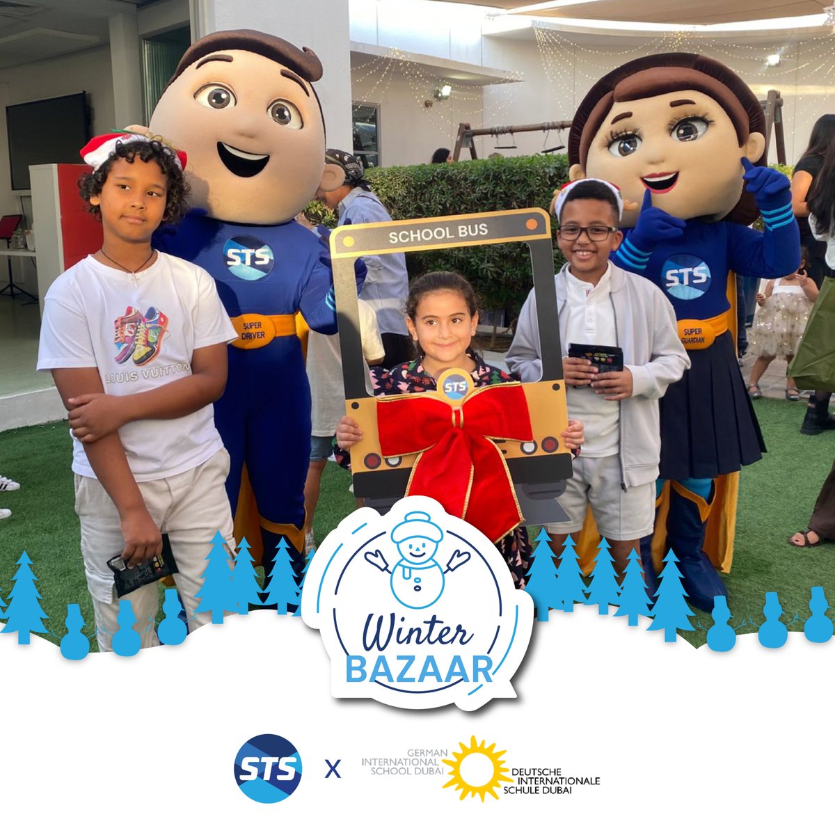 sts_gcc's tweet image. A wonderful day at the Winter Bazaar at German International School Dubai! ❄️🎄
 
STS was delighted to be part of this festive community event and connect with families while celebrating the season together. 🚍✨
 
#STSGroup #WinterBazaar #DISD #CommunityEngagement #FestiveSeason…