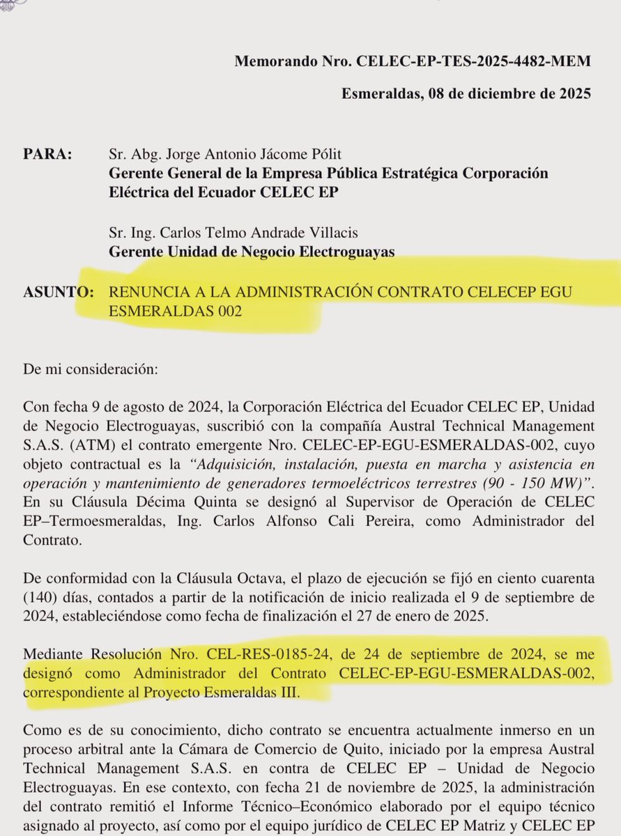 La corrupción en el gobierno de <a href="/DanielNoboaOk/">Daniel Noboa Azin</a> aparece en cada rincón donde nos fijemos.

Ahí está el caso #PROGEN, donde se esfumaron cerca de 100 millones de dólares sin que se cumpliera la tan prometida producción de energía.

Ahora se suma la renuncia de José Estupiñán,
