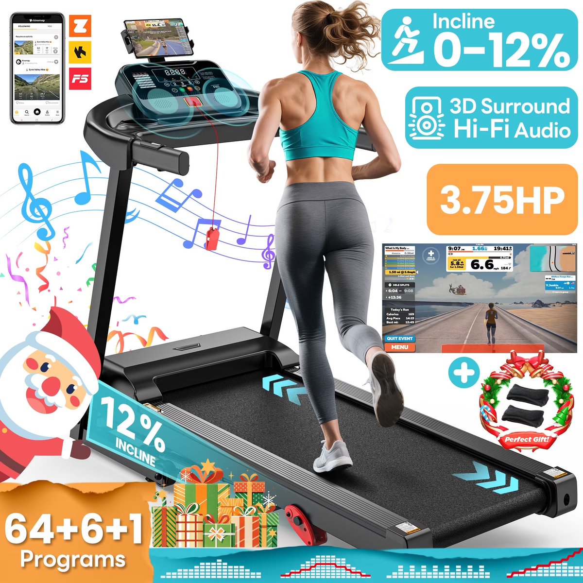 SRTrendsDeals's tweet image. 3.75HP Treadmill 300lb Capacity, Incline Folding Treadmill, 64+7 Smart Program at $199.99

sovrn.co/db616ko

#Treadmill #Capacity #Program