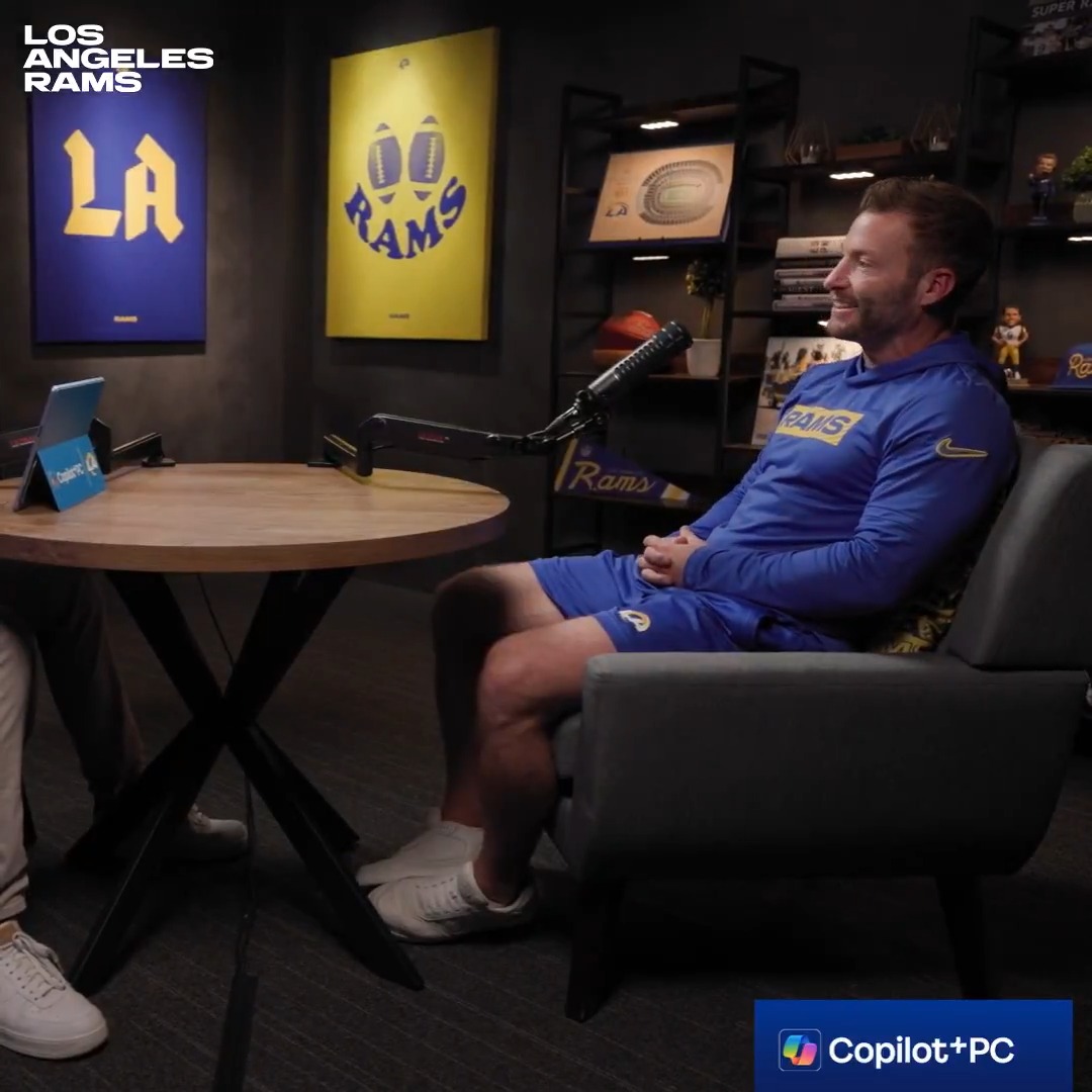 "Those were the expectations because of the confidence that has been earned." 🤝
#RamsHouse | @Copilot + @Microsoft