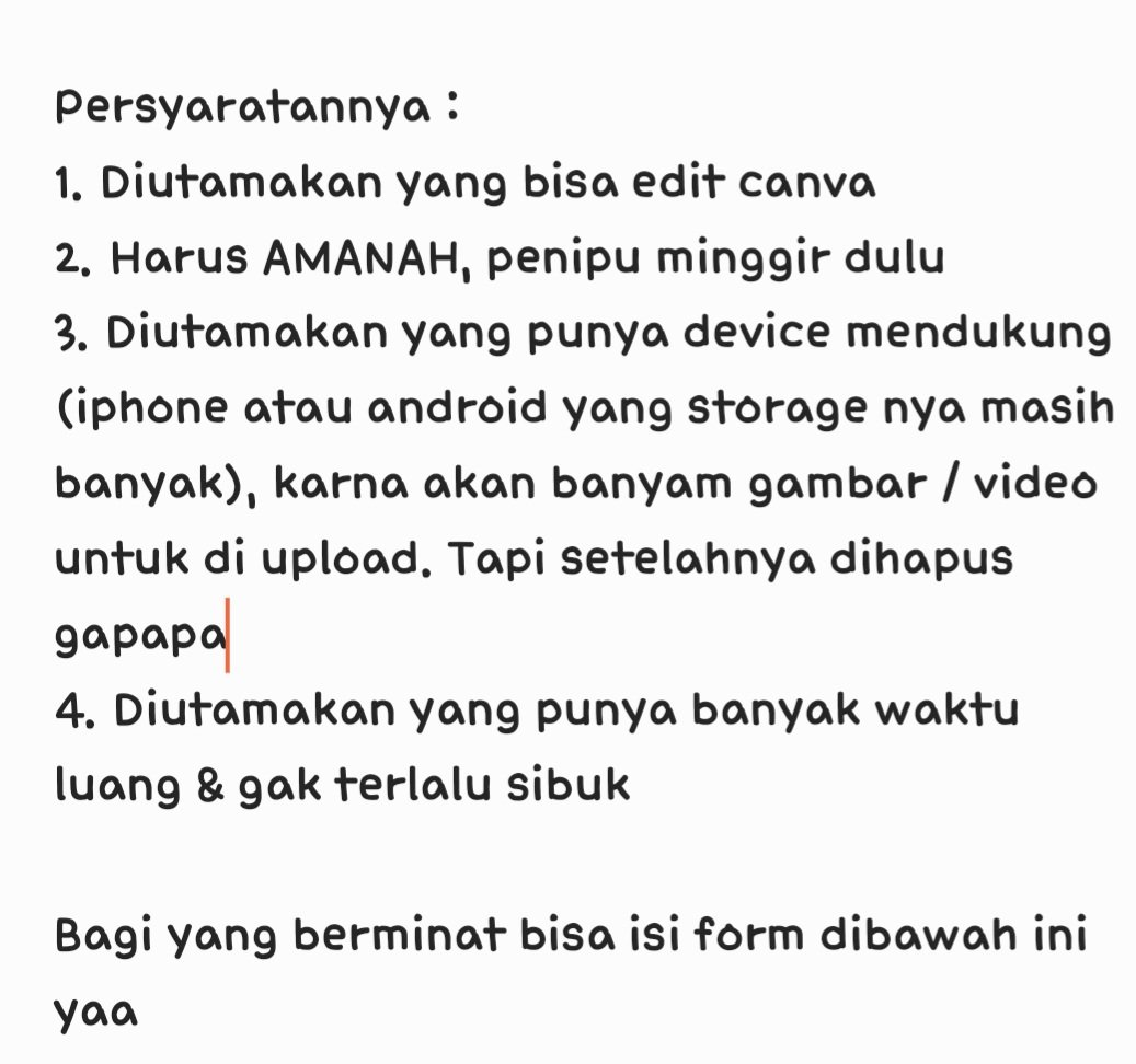 althea_app's tweet photo. Halo guyss aku lagi open hiring admin, yang berminat bisa langsung isi form ini yaa 
https://t.co/GKQYQLt3EN

Tolong bantu repost yaaa

Izin pinjem ht #zonauang #zonaba #zonajajan https://t.co/rH9FQ60MK1