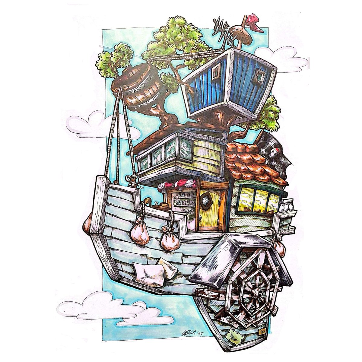 Vehicle Series Pt.1 "Flying Ship"
#vehicle #series #vehicleseries #pt1 #fly #flying #ship #flyingship #art  #artist #artwork #artteacher #artline #inkart #ink #colored #marker #illüstrasyon #illustration #çizim #traditionalart #dergi #cover #coverart #ankara #moving #myship