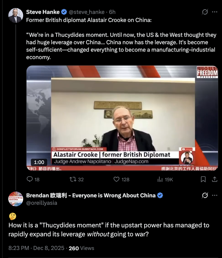 El discurso del "momento Ticídides" siempre fue incómodo porque asumía que habría una guerra, pero también que China la