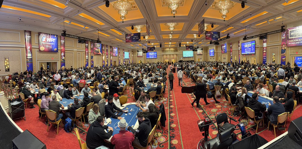 The $5,000,000 guaranteed <a href="/WPTPrime/">WPT Prime</a> Championship is in full effect on Day 1B <a href="/WynnLasVegas/">Wynn Las Vegas</a> with over 1,550 entries and registration open until 6:45pm. 

Day 1C/1D will be MASSIVE!

Thank you to the players that have chosen Las Vegas.

This has to be the best $1,100 in the world!