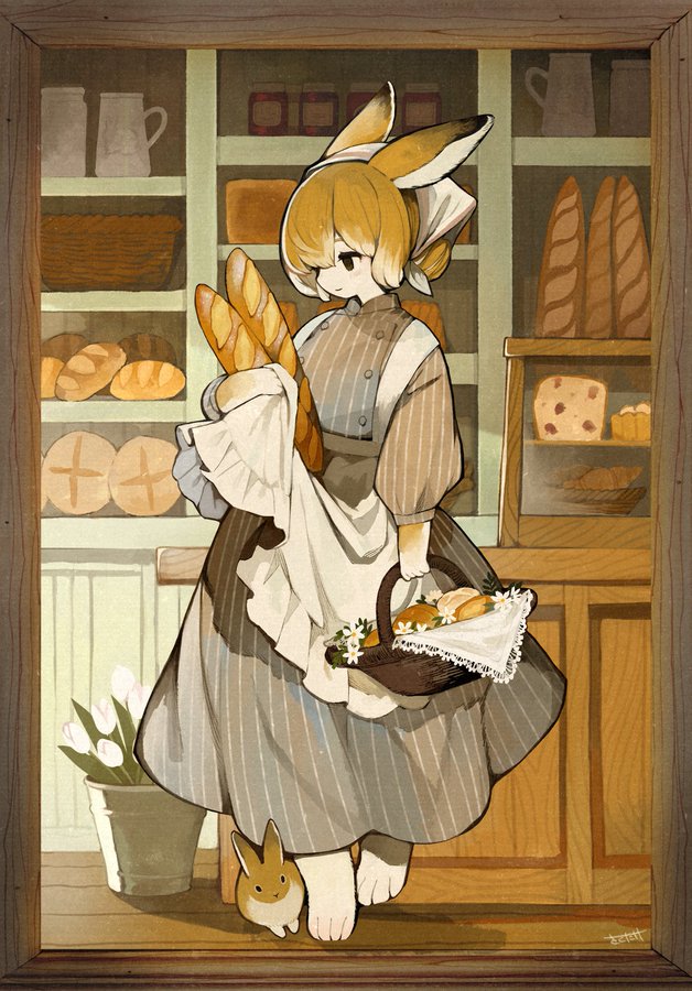 今年も残りわずかなので今年1番伸びた絵を貼る 🥖🍞🥐ｱｸｽﾀ用パン屋