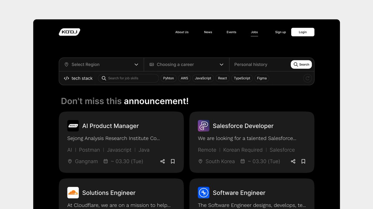 kh_oybee's tweet photo. I’m working on simplifying job hunting for developers.

Here’s the Job List UI 🖤
Your feedback is always welcome! 🙌

#jobseekers #job #JobSearch #TechJobs https://t.co/sICbGEpbHH