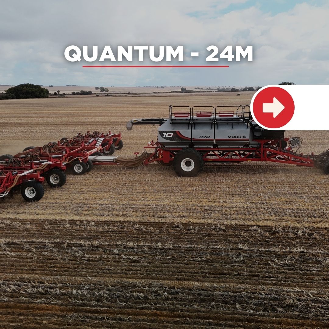 🚜 Built to fit your needs ✔️

Choose from 12 m–24 m widths. The Morris Quantum gives you the flexibility you’ve asked for 💪

Be ready for seeding 2026. Find your local dealer today 👉🔗 loom.ly/u_BjJg0

#Morris #Seeding2026 #PrecisionFarming #Australia #Plant2026