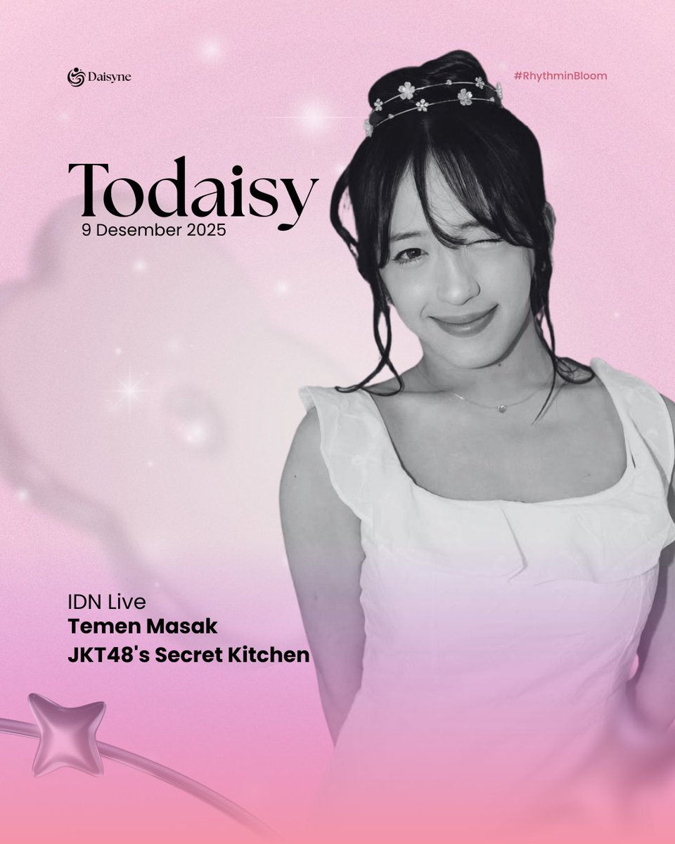 daisyne_ofc's tweet photo. Tomodeci, jangan lupa #Todaisy jam 15.00 chef @Daisy_JKT48 akan kembali memasak di IDN live "Temen Masak JKT48's Secret Kitchen" bersama @Danella_JKT48🔥🔥
Mari kita lihat akankah lancar memasaknya, atau malah berantem 😁
#TeamChoco 🍫 https://t.co/en1wfhxwJQ