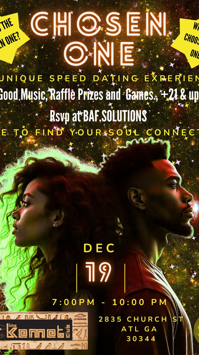 Kemet Club Exclusive Happening Friday, December 19th at 7pm! Live in the BAF Kemet Club!

Are you the next chosen one? or who will you choose to be your one? 

Find out and secure your spot now. RSVP at baf.solutions/kemetclub

wix.to/tPeUEmA