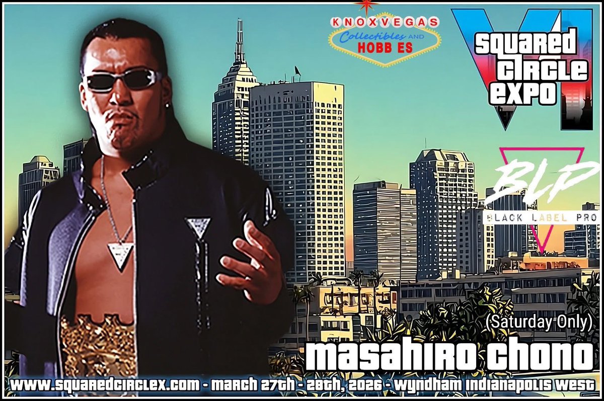 BLabelPro's tweet image. **SQUARED CIRCLE EXPO**

A rare meet and greet is set as for the first time at a convention in the US, nWo Japan members Masahiro Chono and Great Muta appear together.

Tickets for Squared Circle Expo at SquaredCircleX.com

Meet &amp;amp; Greet Tickets at nWoJapan.live