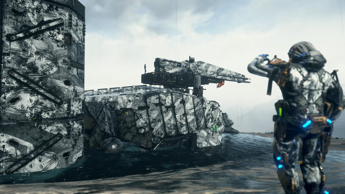 Toukolina's tweet image. One of my favorite things about DS2 is this Junji Ito piece 

#DeathStranding2
#DSPhotomodeCP_Dec