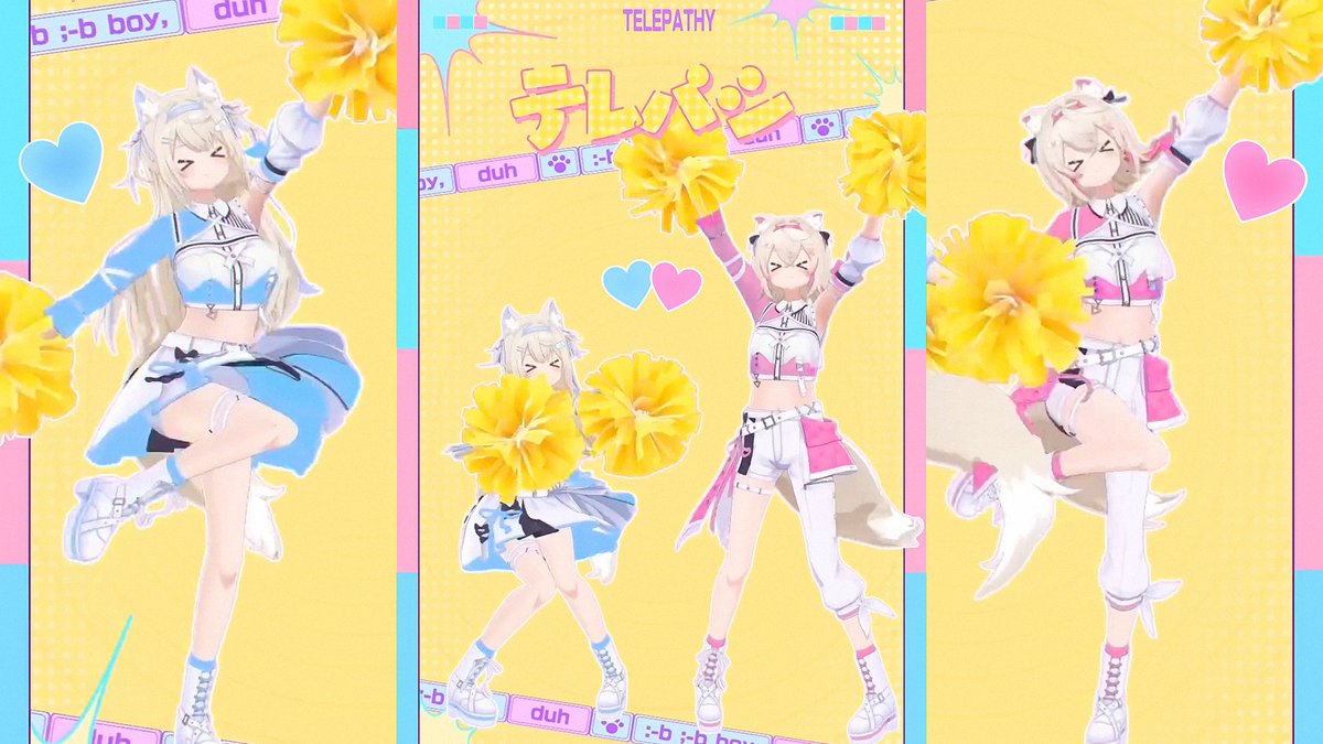 The cutest cheerleaders I could ever have 🩵🩷 Thank you for