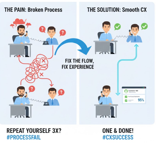mailshashi25's tweet photo. Your internal processes are where customers feel the most pain. If a customer has to repeat their issue to 3 different agents, your process mapping is broken. Fix the flow, fix the experience.
#ProcessImprovement #CSOps https://t.co/oKfIPJgg3l