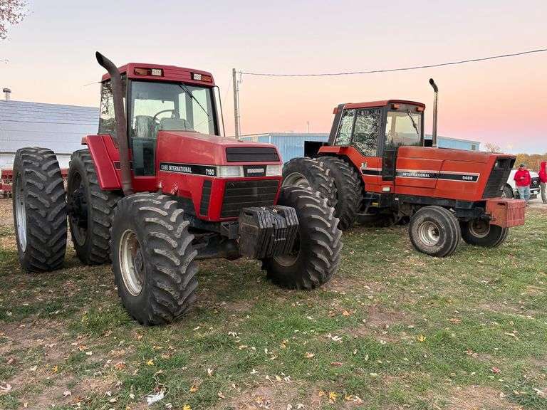 MachineryPete's tweet photo. Randy and Rich Siebert farm estate auction tomorrow (10 AM CT) in Hudson, IL by @SchmidAuction. ‘92 CaseIH 7150 w/ 4551 hours; ‘84 IHC 5488 2WD, 6775 hours; (2) IHC 6588’s; ‘04 CaseIH Maxxum 190, loader; ‘94 CaseIH 1688, 3357 hours. Info/bidding: https://t.co/3CQP3jAUri https://t.co/hUDI1CD2QF