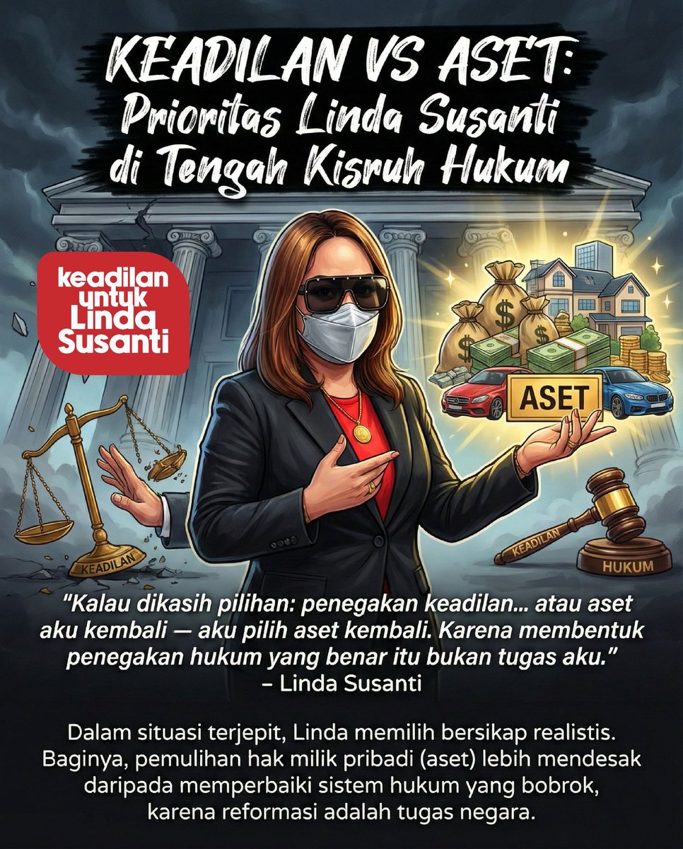 Perjuangan Linda Susanti bukan cuma soal aset, tapi keberanian menghadapi Kisruh Hukum yang melelahkan. Tidak semua orang sanggup bertahan sejauh ini. Penghormatan besar untuk keteguhannya. #SuaraKeadilan

Negara Selasa Pagiii 10 M #Twinkling20WithNI_KI
#니시무라_미역국마니무라