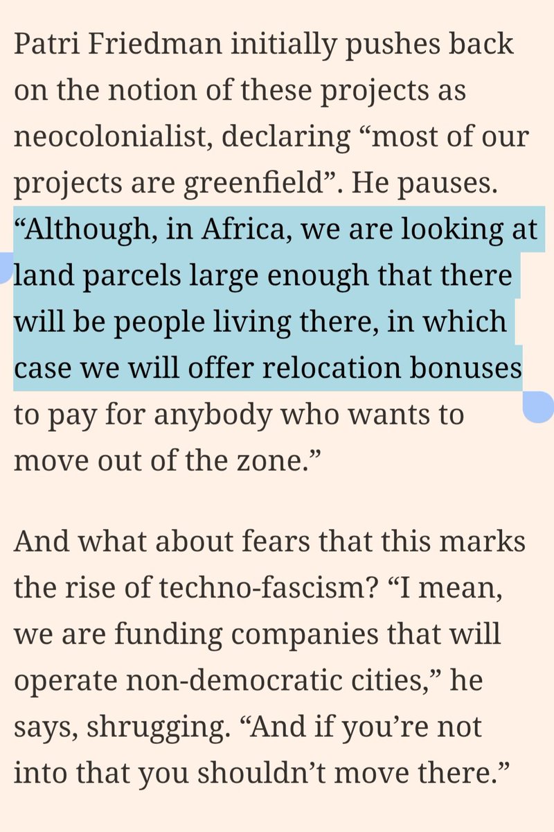 BenjaminNorton's tweet image. Billionaire "libertarian" US tech oligarchs are reverse engineering colonialism &amp;amp; fascism, and calling it "innovation".

They are buying land in poor countries in Africa &amp;amp; Latin America, displacing local residents, and creating unaccountable capitalist dictatorships governed by…