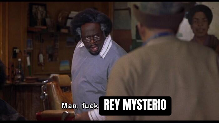 On behalf of <a href="/MainEvent_Net/">Main Event Wrestling Network</a> allow me to interpret how <a href="/TGr8BrwnHope/">bRown</a> would feel seeing Rey Mysterio #WWERaw youtu.be/QswHIoacBgo?si…