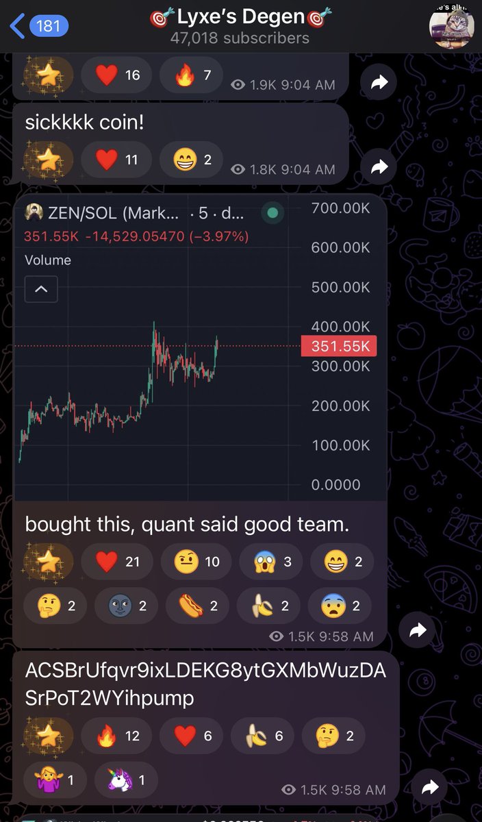 profcoos's tweet image. 🚨Crypto Lyxe rugpull🚨

Friendly reminder ‘KOL’ crypto lyxe just shilled the top of a bundled rug to EL his tg channel with nearly 50k members. 

Stay safe out there