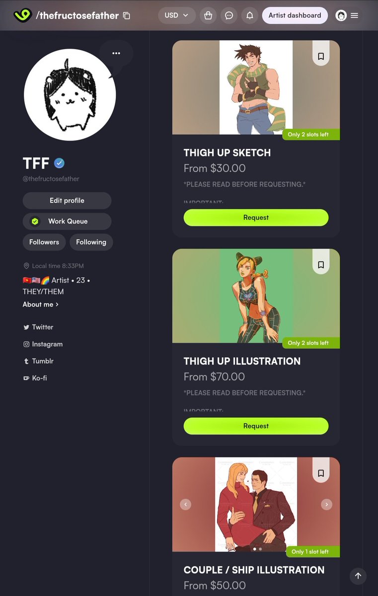 RTs appreciated 🫶 
I can draw your favs in any style you want :)
Send me a request on VGen!