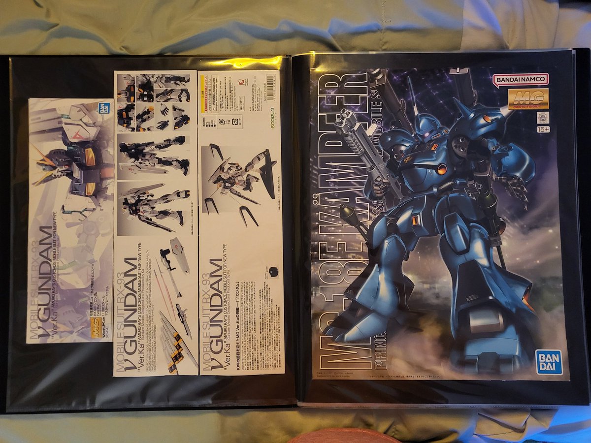 Ark_Dom's tweet image. Gundam box art folder, more to be added eventually (Not pictured ones on wall)